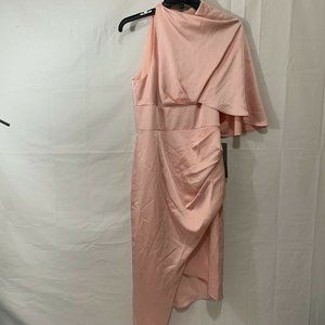 Theia Women NWT Bria Cape Wrap Cocktail Dress in Blush Size 0 Style# 8815130